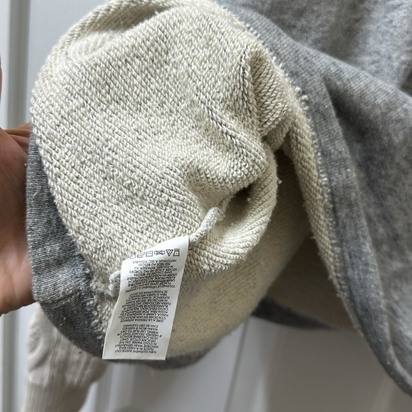 Cabi Fusion V-Neck Cropped Sweatshirt with Cable Knit Sleeves - Picture 8 of 10